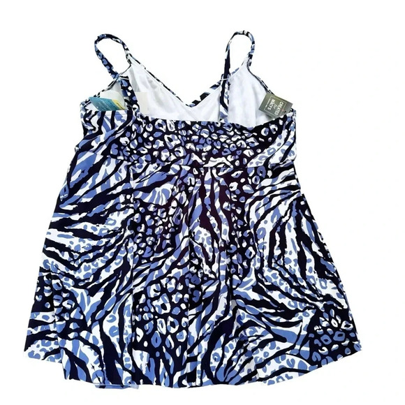 Swim Solutions Plus Size Underwire Bust Support Tankini Top Swimsuit Size 16 NWT - Picture 6 of 12